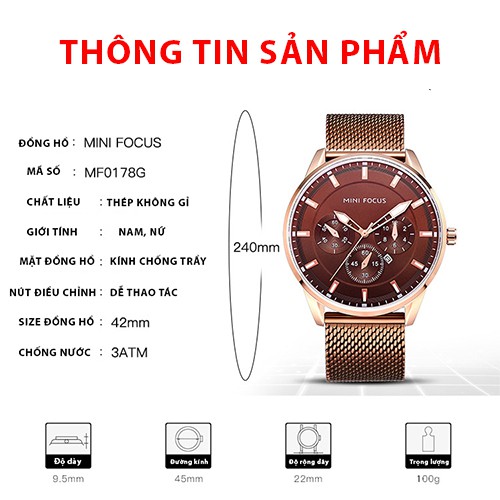 ĐỒNG HỒ NAM MINIFOCUS PHÁT SÁNG CHỐNG THẤM NƯỚC ( TẶNG PIN )