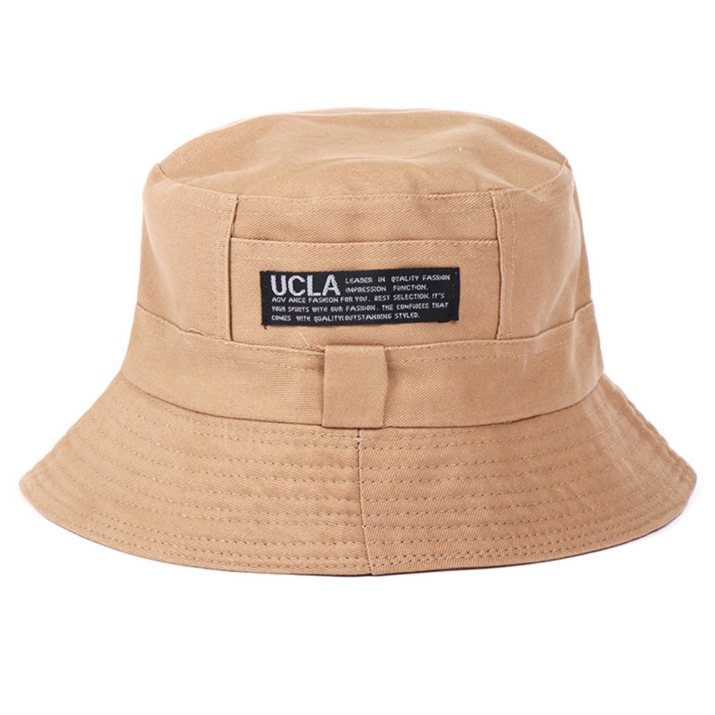 Nón Bucket chất liệu canvas họa tiết chữ thời trang mùa hè cho nam và nữ