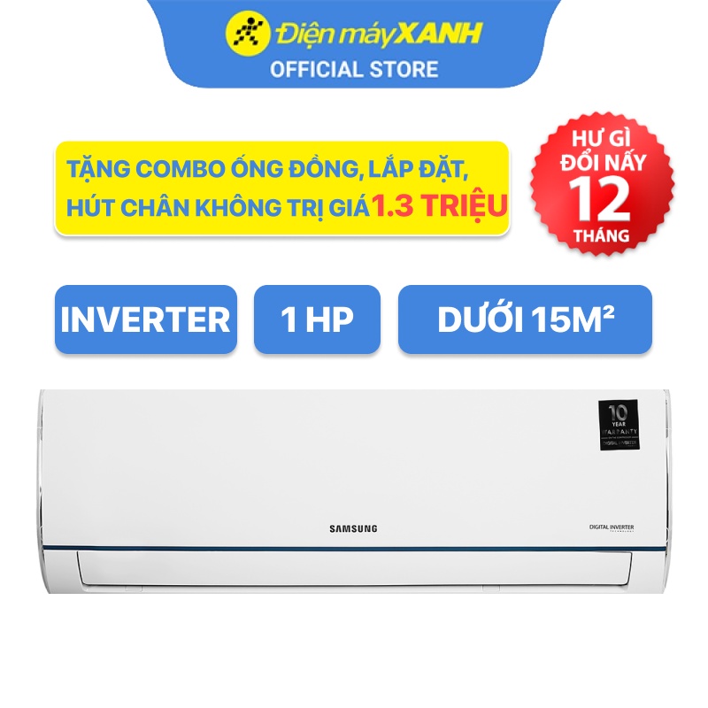 Máy lạnh Samsung 1 HP Inverter AR09TYHQASINSV Tiết kiệm điện BH chính hãng 2 năm - Miễn Phí Lắp Đặt