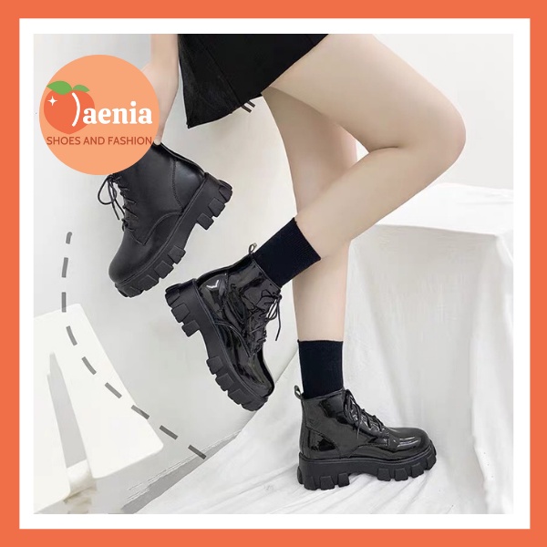 Giày bốt nữ cổ cao đế cao gót phong cách ulzzang cá tính giá rẻ JAENIA GD004