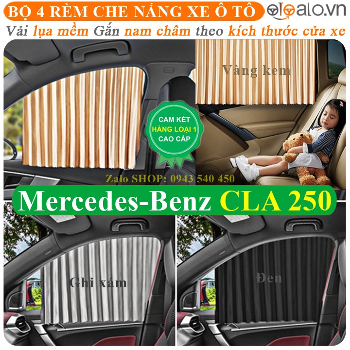 Rèm che nắng ô tô Mercedes Benz CLA 250 Vải lụa mềm gắn nam châm Cao Cấp - OTOALO