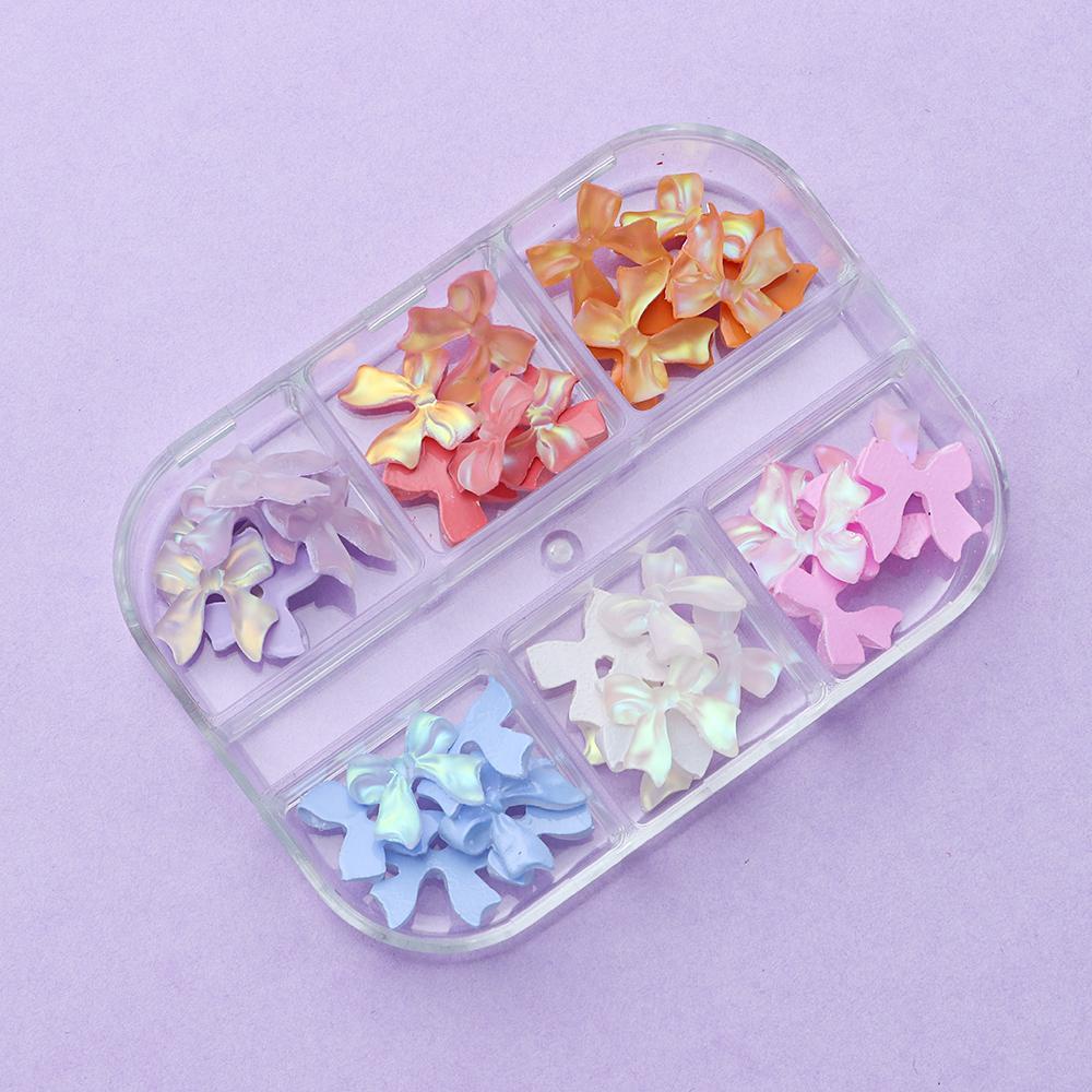 Ruy Băng Trang Trí Móng Tay DIY Hình Bướm Cực Quang