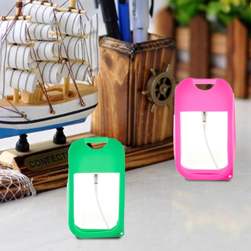 Bộ Chai Xịt Cồn 45Ml + Vỏ silicone + Móc Khóa Mang Đi Tiện Lợi