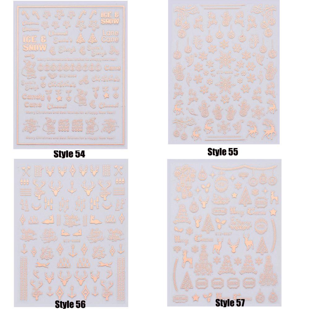 XIANTIN Set 1 / 9 Tấm Hình Dán 5D Họa Tiết Hoa Tuyết Tuần Lộc / Hươu / Cây Cối