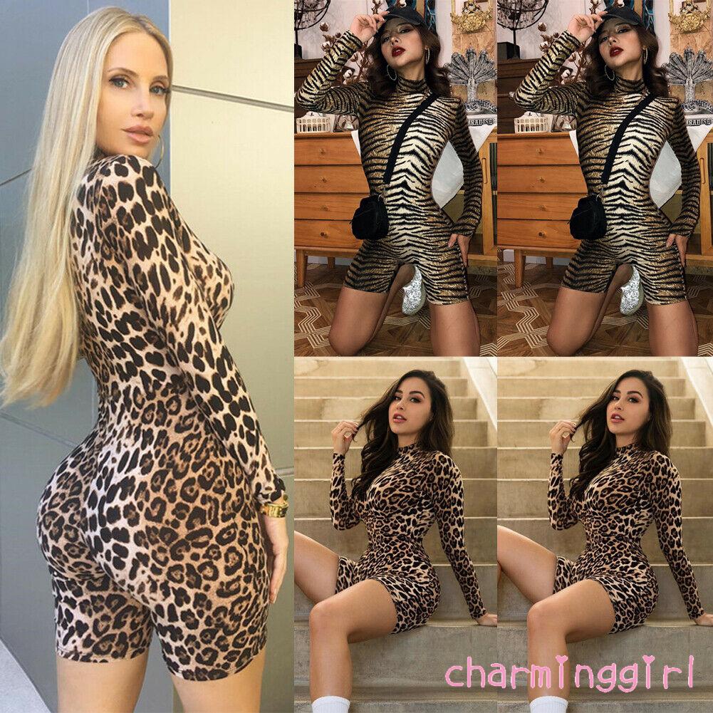 Sale 70% Áo liền quần nữ họa tiết da báo, Leopard-L Giá gốc 207,000 đ - 70A80