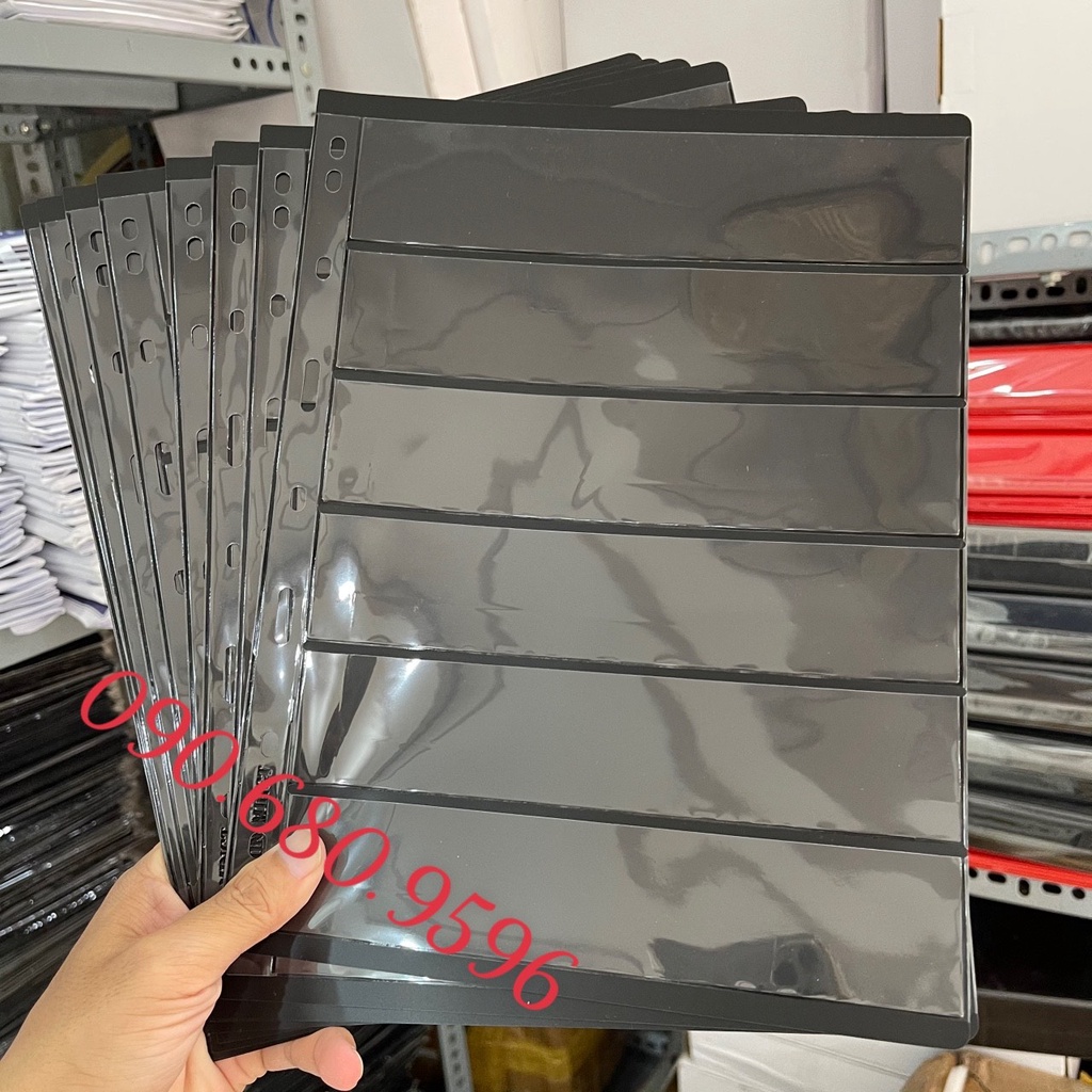 Combo 10 Lá Phơi Đựng Tem 6 Ngăn, Chính Hãng Mingt PCCB 9 Lổ