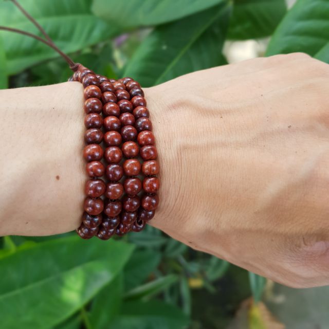 Vòng tay nữ 108 hạt gỗ CẨM LAI - phụ kiện thời trang hạt tròn 5 m m