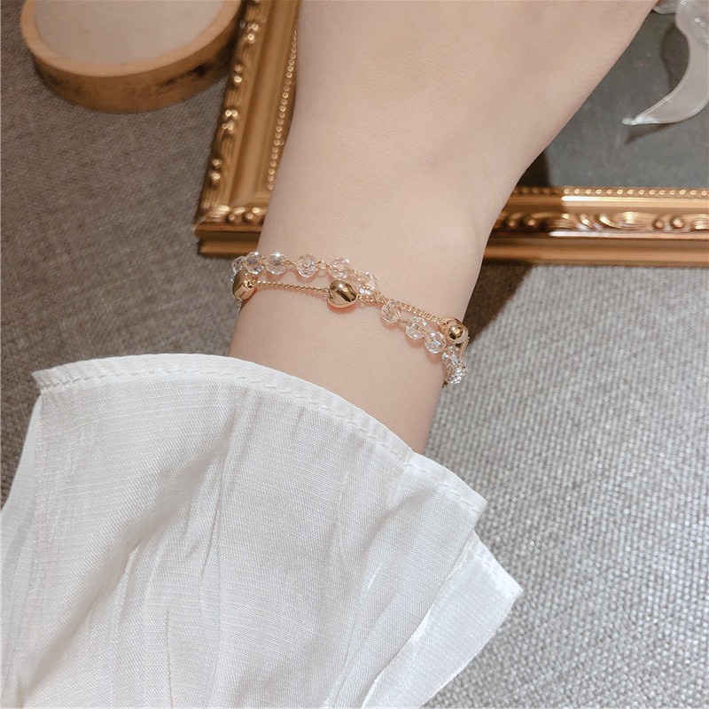 Vòng tay mặt trái tim kim loại thời trang dành cho nữ