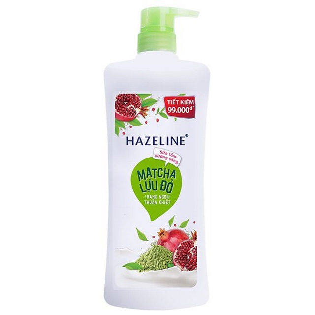 Sữa Tắm Hazeline 900 dưỡng trắng Matcha & Lựu Đỏ | BigBuy360 - bigbuy360.vn