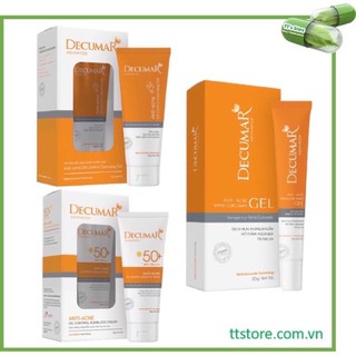 sữa rửa mặt decumar advanced dạng gel giảm nhờn- trị mụn- mờ sẹo