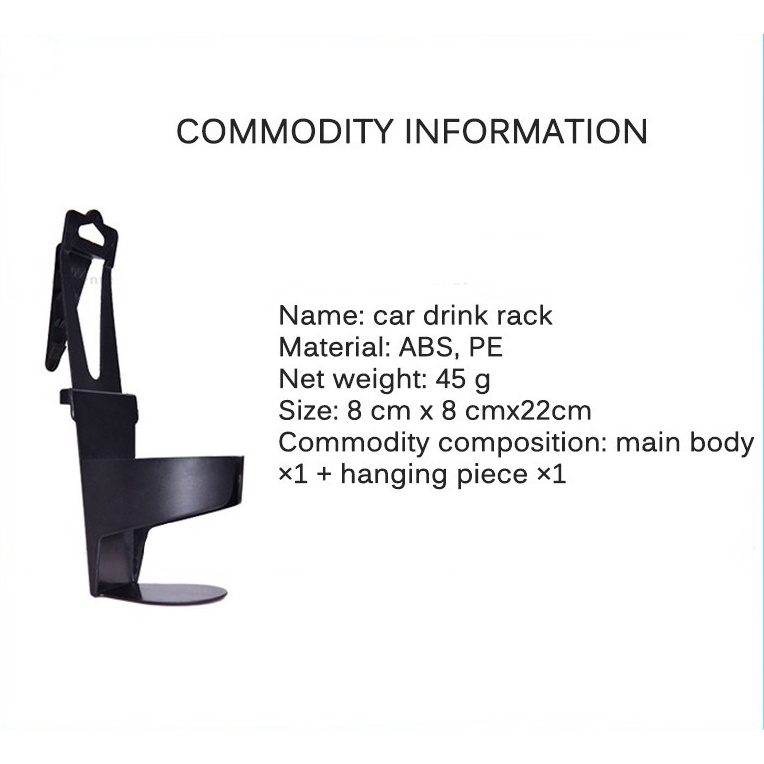 Giá Đỡ Chai Nước Màu Đen Gắn Cửa Xe Hơi Tiện Dụng