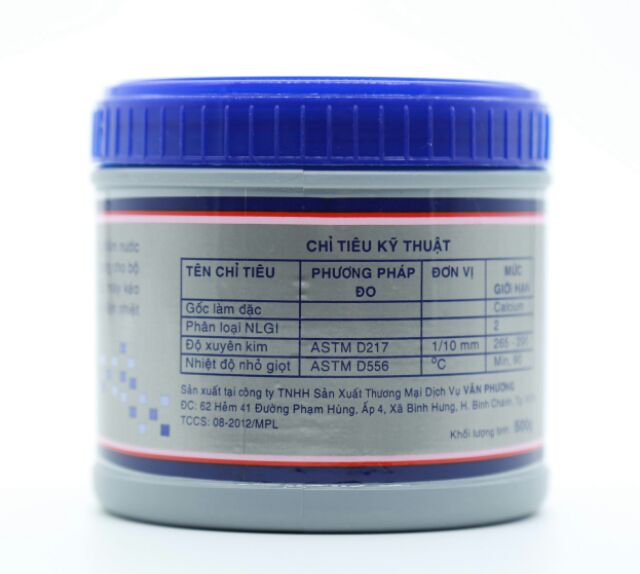 Mỡ Bôi Trơn Kháng Nước Calpex lon 500 gram