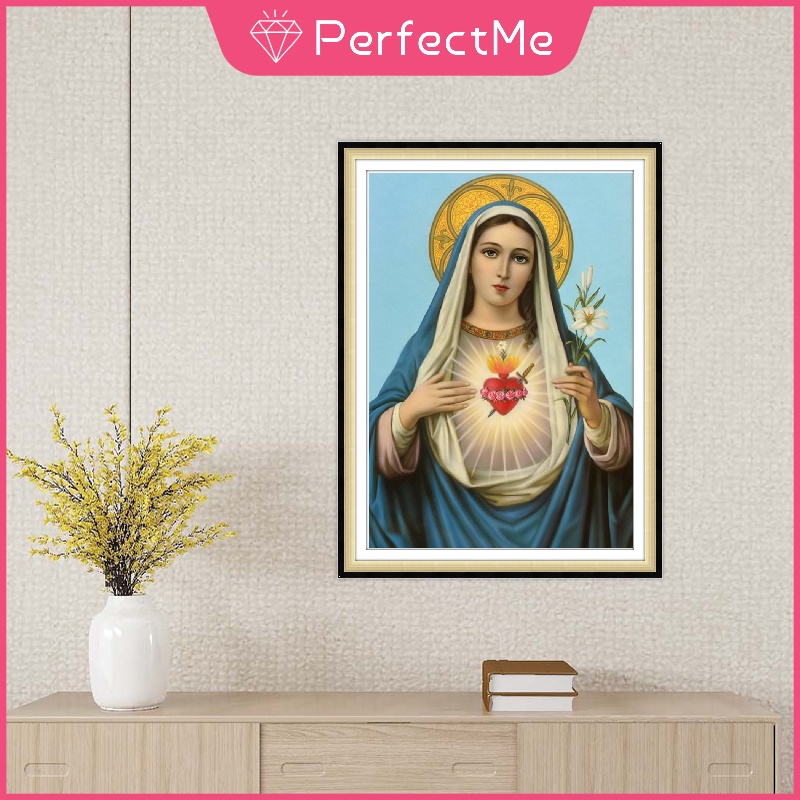 Bộ tranh đính đá tự làm hình chúa jesus 30x40cm
