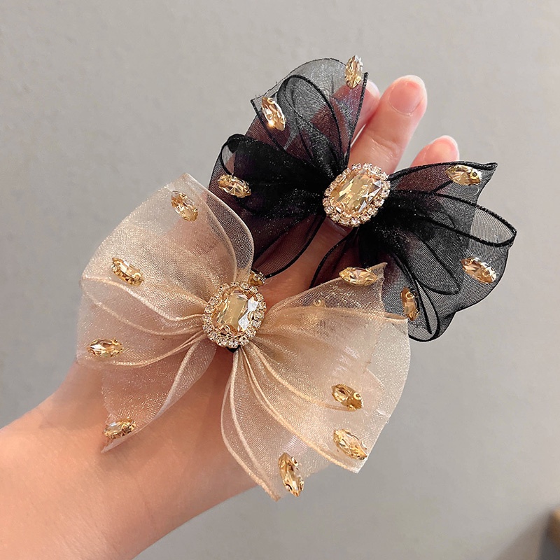 Kẹp Tóc Nơ Vải Chiffon Thời Trang Nữ Tính