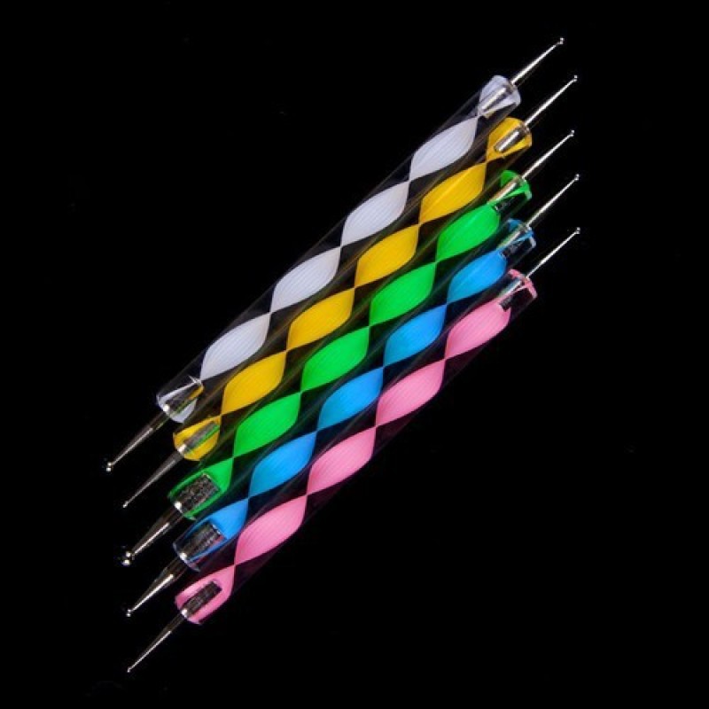 Bút Chấm Bi - Set Bút Chấm Bi 5 Cây 2 Đầu Vẽ Móng