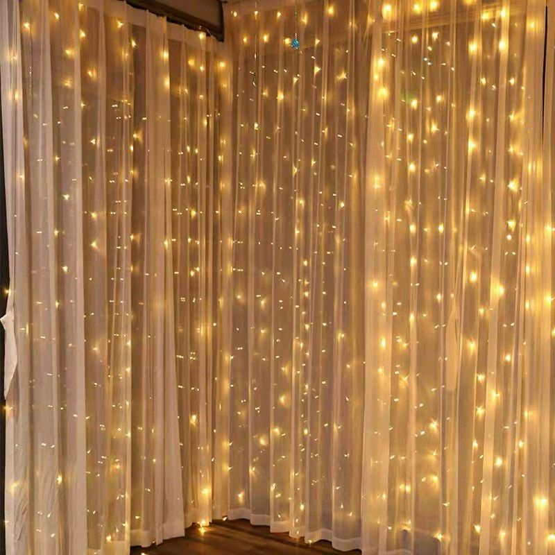 ⚡️ Dây đèn LED rèm 3mx2m 10sợi, dây đèn chớp tắt, đèn trang trí noel⚡️
