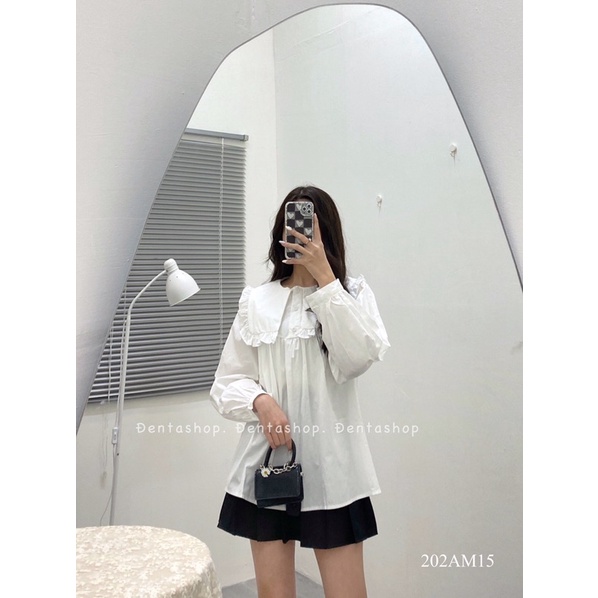 Áo sơ mi cổ bèo dáng thuỷ thủ-202am15- đenta shop