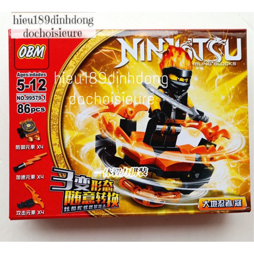 Lắp ráp xếp hình not Lego ninjago 99579 : 4 nhân vật ninja lốc xoáy