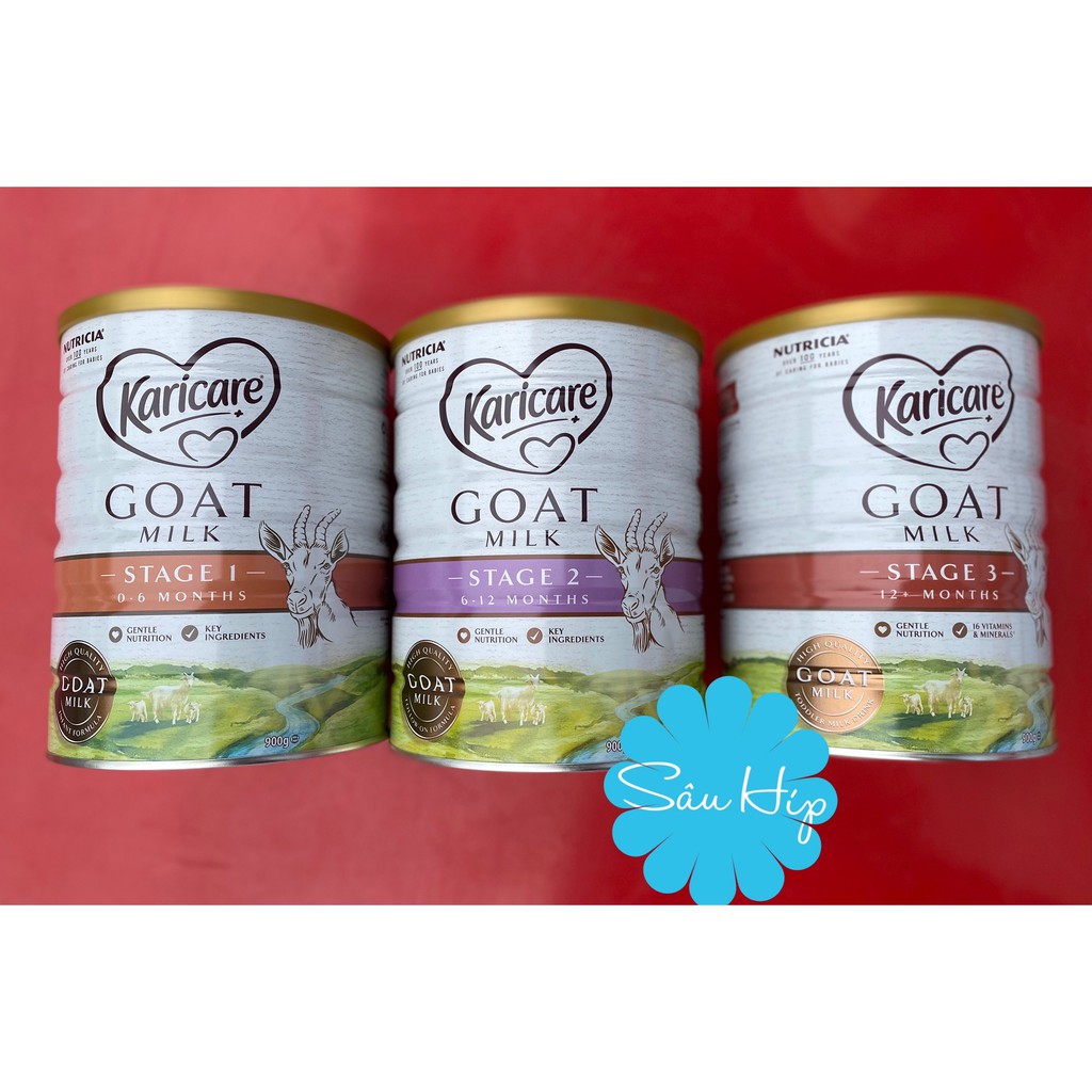 SỮA DÊ KARICARE GOAT MILK CỦA ÚC ĐỦ SỐ 1,2,3 - 900Gr CHO BÉ