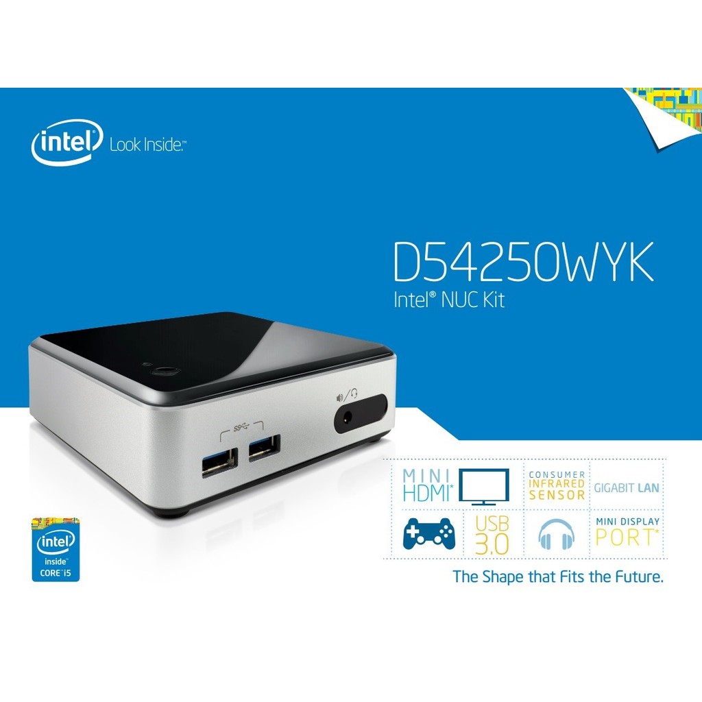 Intel Nuc D54250WYK I5 Gen4, Ram 4G, SSD 120G, HDMI xem phim 4K