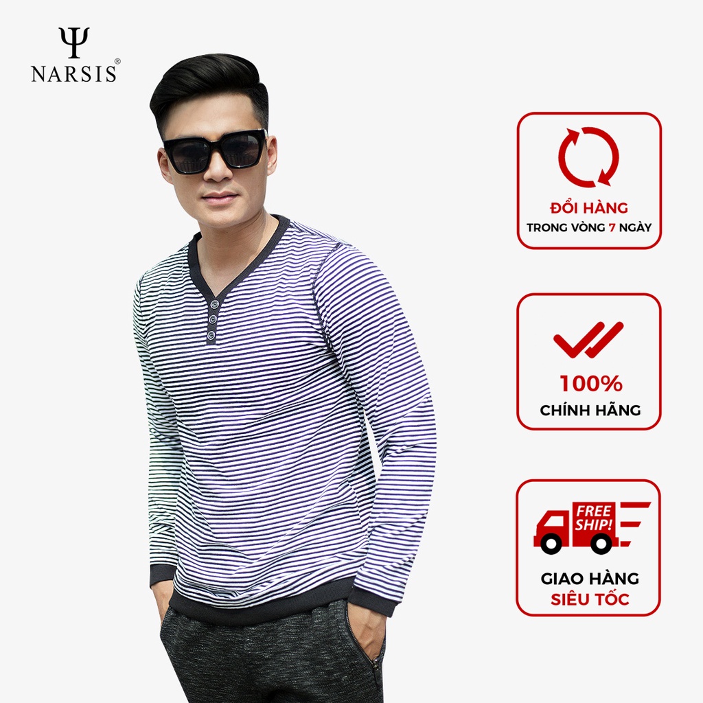 Áo Thun Nam Narsis D5046, Chất liệu vải cao cấp bền đẹp