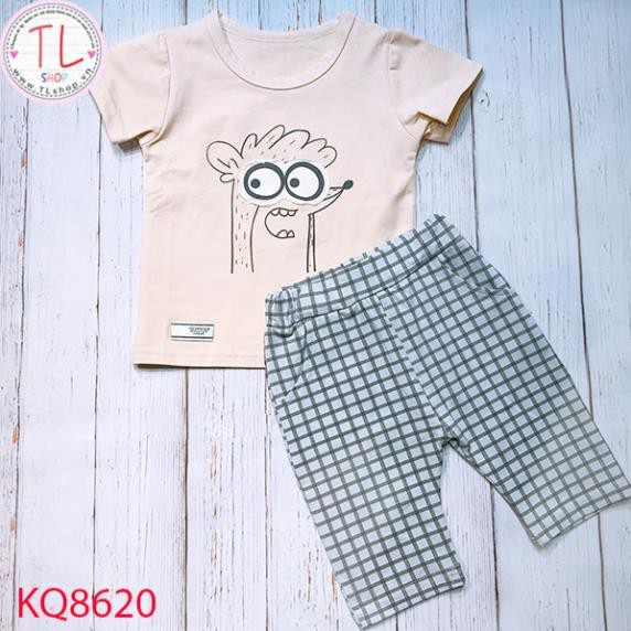 Quần áo trẻ em - Sét bộ chú rigby đáng yêu cho bé - Thời trang trẻ em - Bộ bé trai - Bộ bé gái