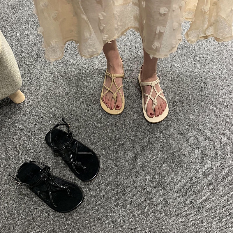 ▩Giày Sandal Hở Ngón Đế Phẳng Quai Mảnh Phong Cách Hàn Quốc Đơn Giản Thời Trang Mùa Hè 2020 Hàng Mới Dành Cho Bạn Nữ