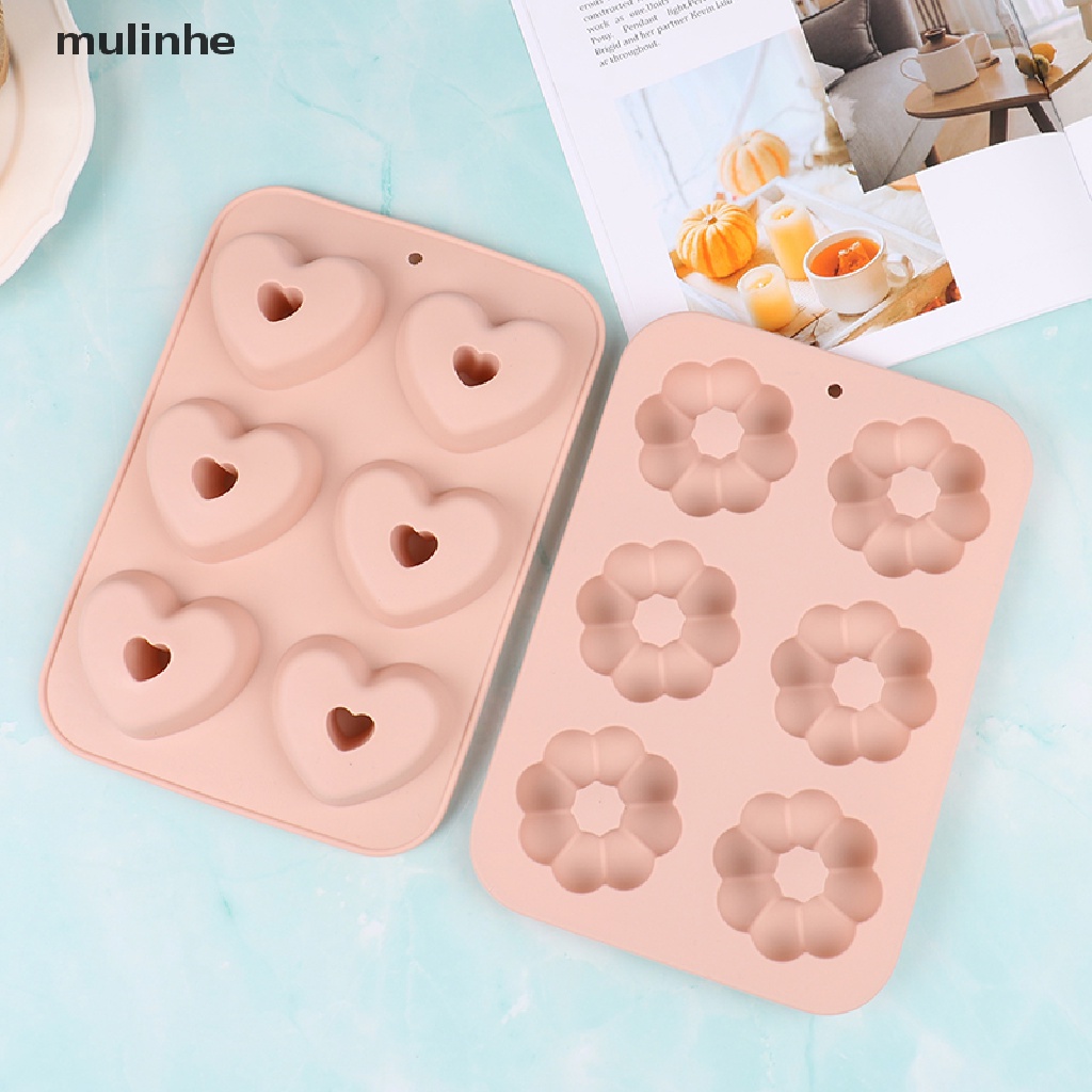 Khuôn Silicon Làm Bánh Donut Tráng Miệng 6 Ngăn DIY vn