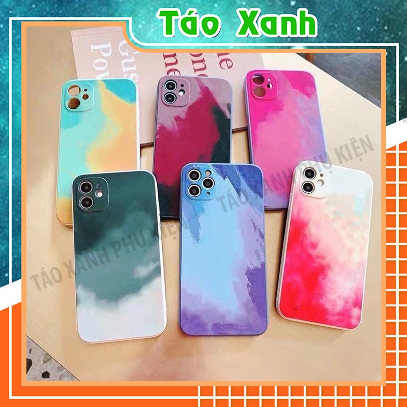 Ốp Lưng Iphone Water Color và Cầu Vồng Cạnh Vuông [Sỉ Trộn Màu Color và VCV]