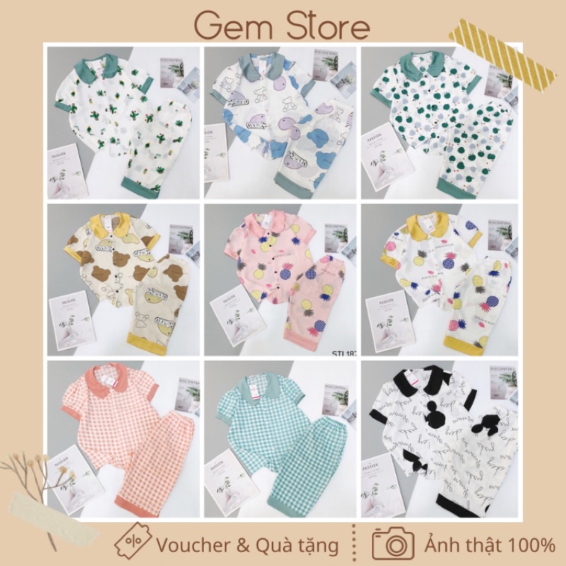 Bộ mặc nhà Pijama LUALA lụa mango quần lửng họa in 3D xinh xăn (Ảnh thật)
