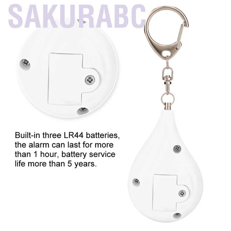 Sakurabc Key ring with personal alarm  125Db security alarms survival whistle providing and property insur