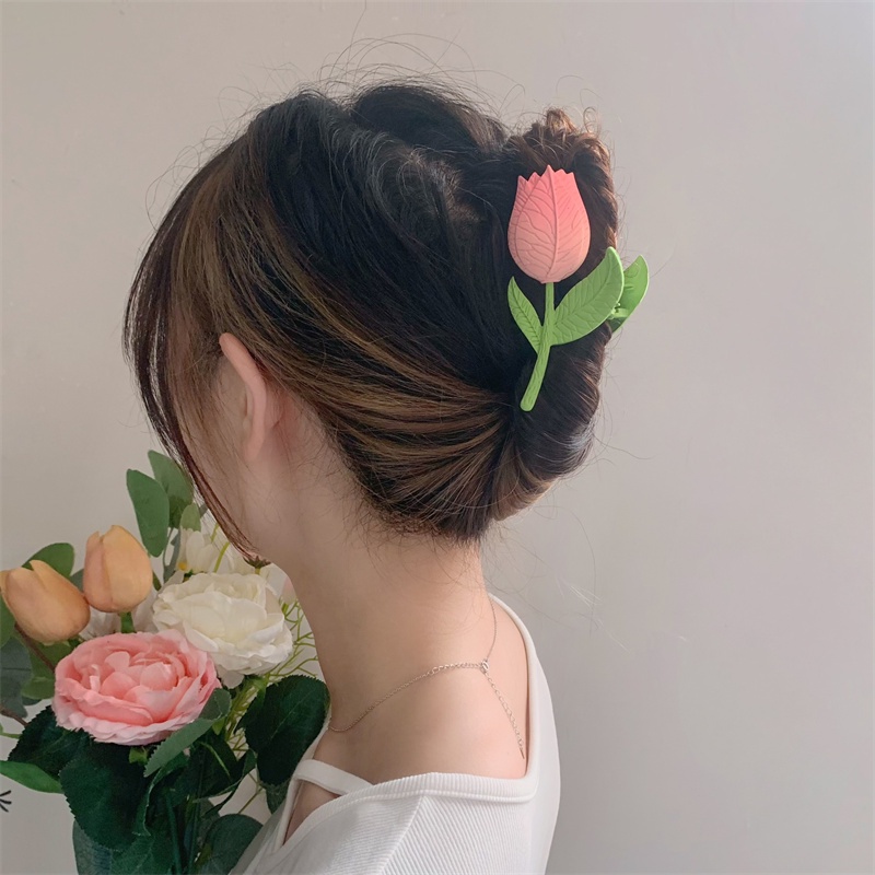 Kẹp Tóc Hình Hoa Tulip Thanh Lịch Dành Cho Nữ