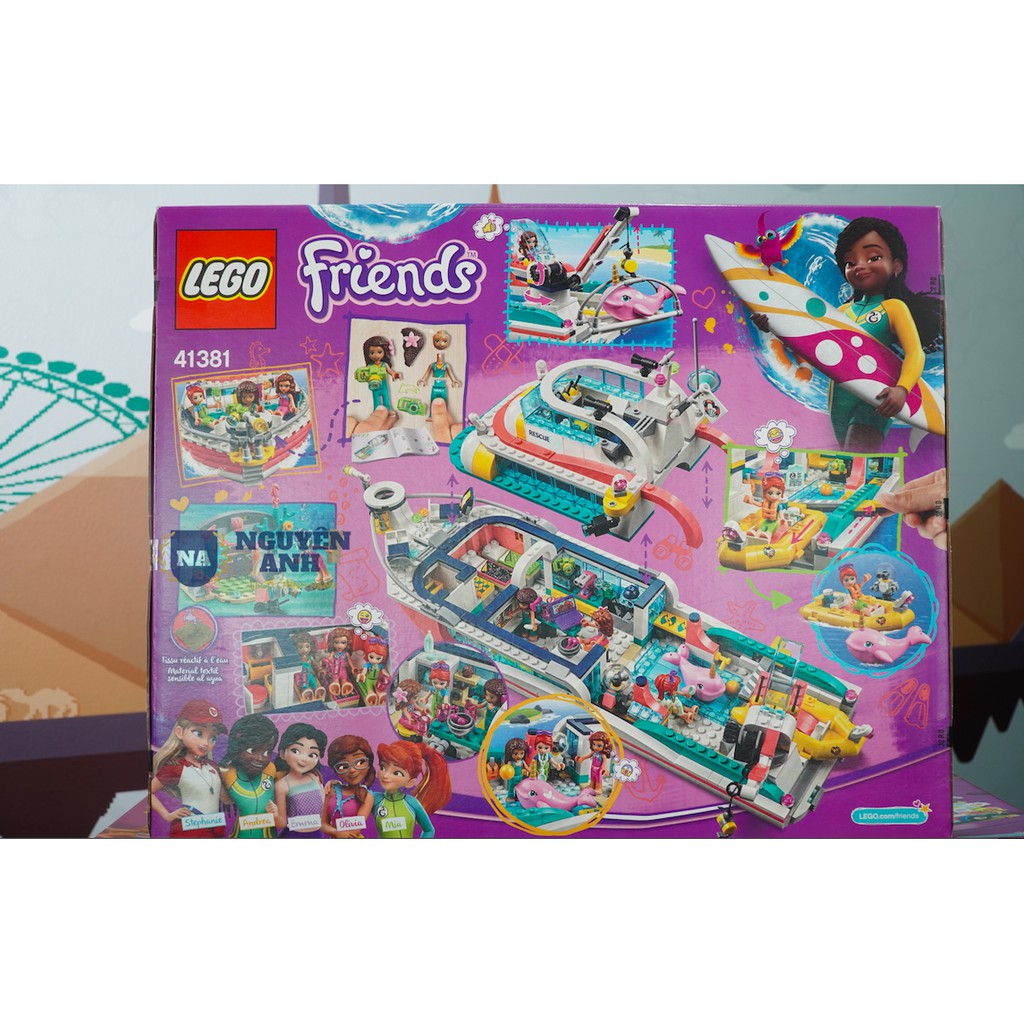 [Chính hãng] LEGO FRIENDS 41381 Du Thuyền Giải Cứu Sinh Vật Biển (Rescue Mission) - HÀNG NHẬP NGUYÊN ANH