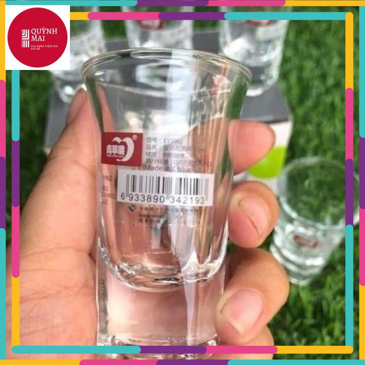 Bộ 6 Ly Uống rượu 34ml DELI GLASSWARE Cao Cấp