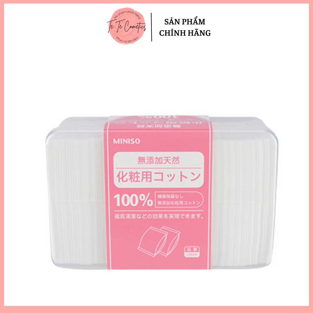 Hộp Bông Tẩy Trang Miniso 1000 Miếng - Nhật Bản