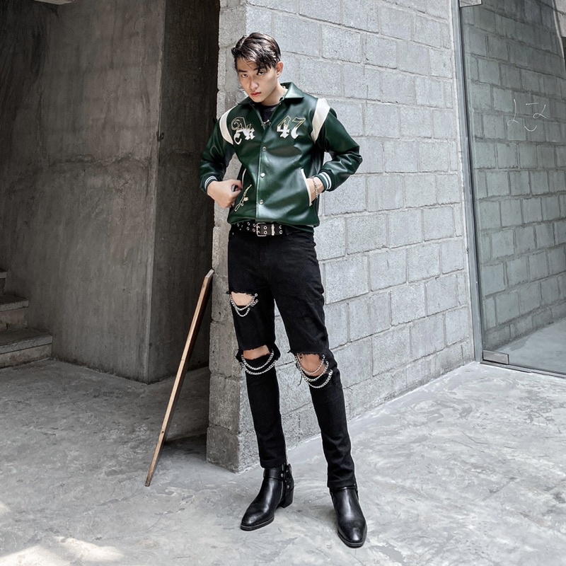 Quần jeans xích đen - Chain Black Jean