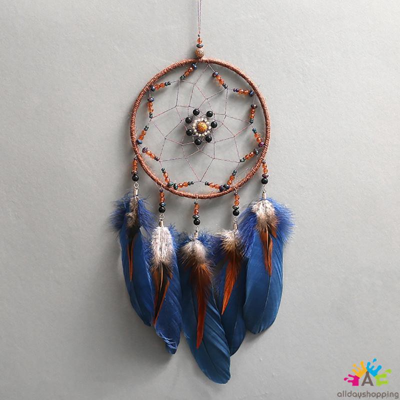 Dreamcatcher đính lông vũ dùng làm đồ trang trí