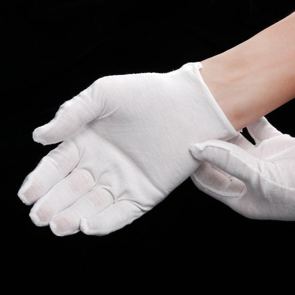 Găng Tay Cotton Màu Trắng Dày Dặn Dùng Vệ Sinh Trang Sức