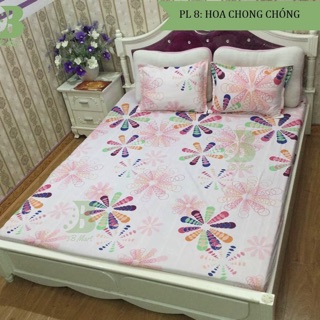 Bộ ga chun m6*2m và 2 vỏ gối đầu 45*65cm cotton poly SALE