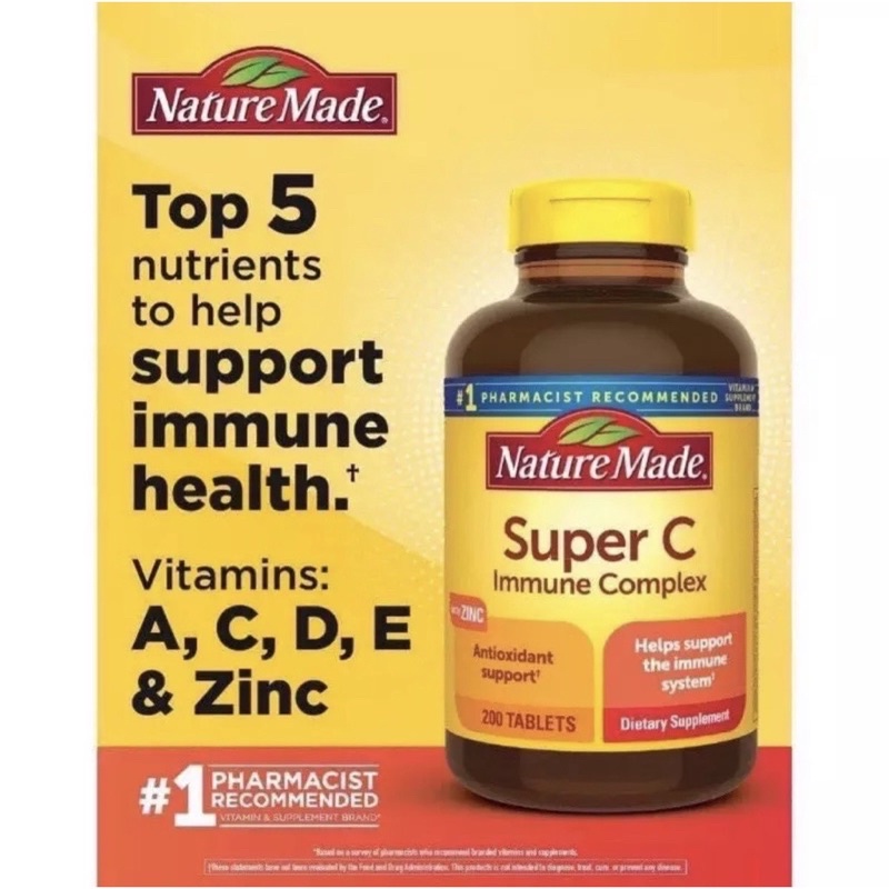 Viên uống Bổ sung Super C Nature Made 200 viên