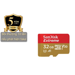 Thẻ Nhớ MicroSD SanDisk Extreme U3/V30 32/64/128GB,Bảo hành 5 năm, cam kết chính hãng 100% phát hiện fake đền gấp 10 lần