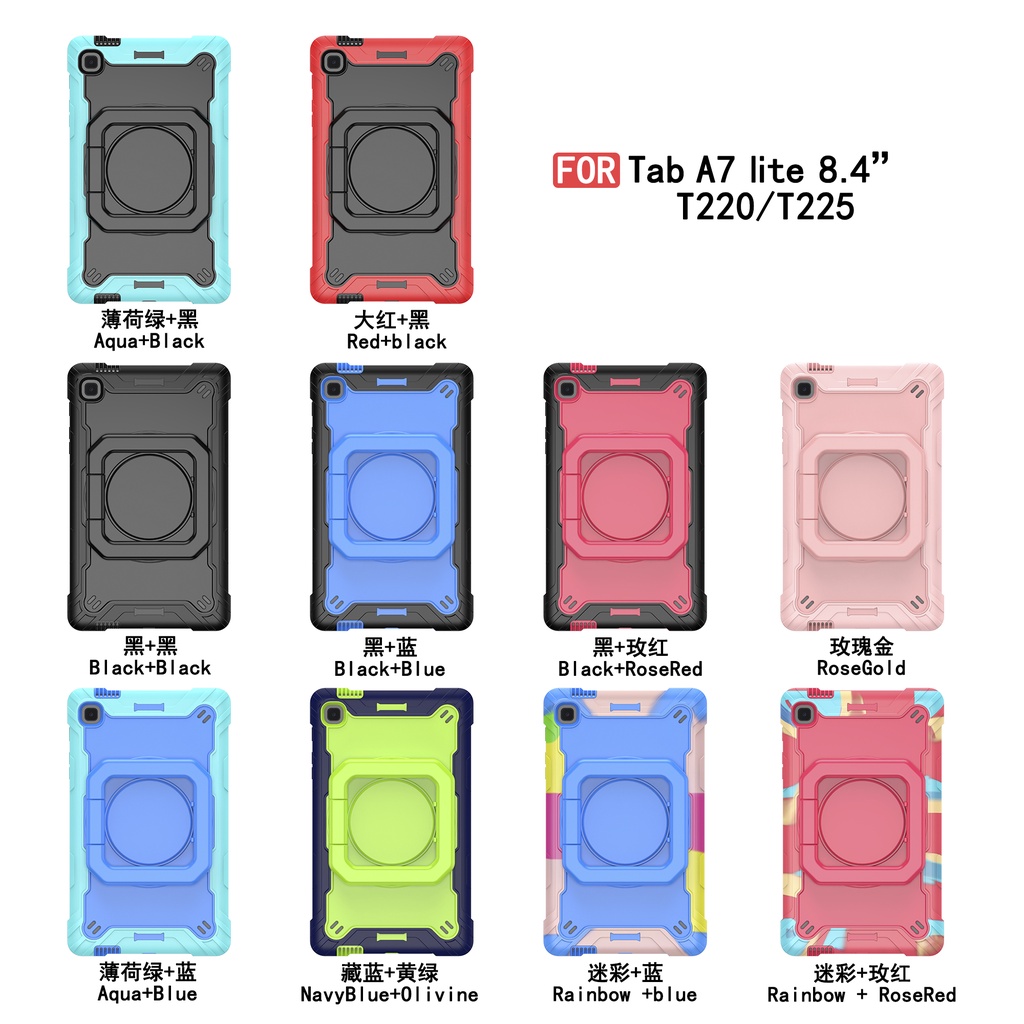 Ốp bảo vệ máy tính bảng có thể xoay được tiện lợi cho Samsung Galaxy Tab A7 Lite 8.7 Sm-T220 T225 2021