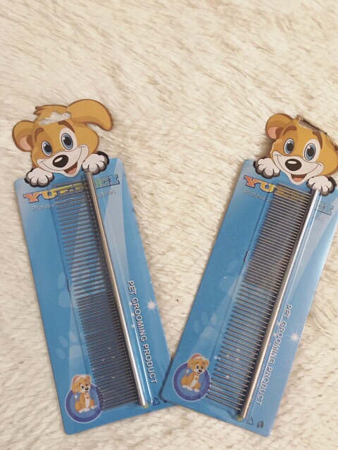 Lược inox chải lông cho chó mèo