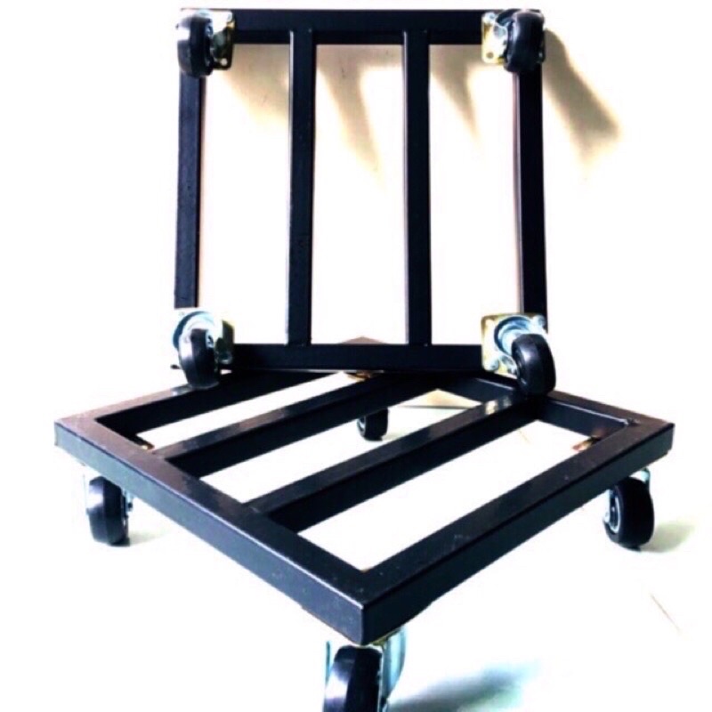 đế chậu hoa cây cảnh có bánh xe sơn đen 40x40