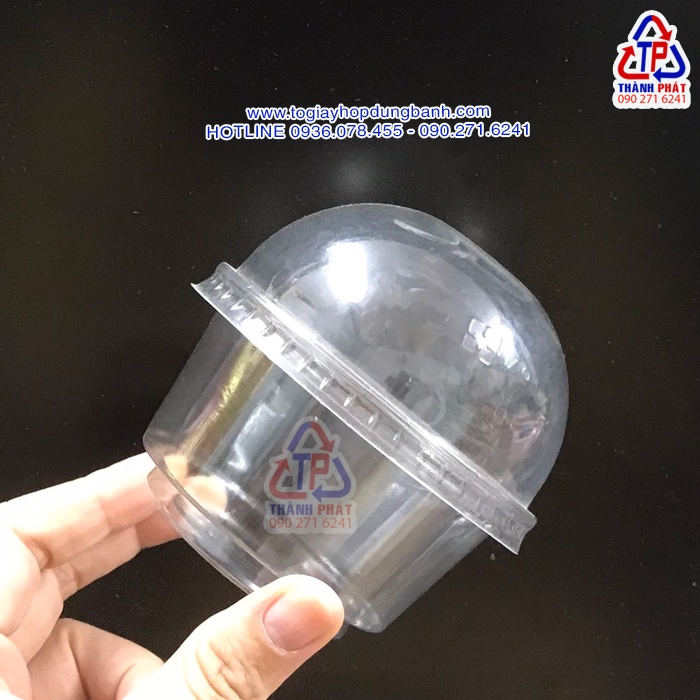 100 Ly kem lùn nắp cầu - Ly đựng tiramisu - Ly đựng bánh mousse