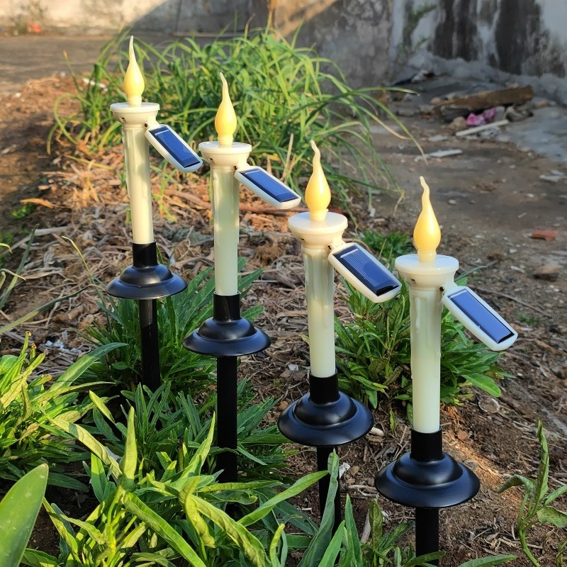 Đèn LED Năng Lượng Mặt Trời Chống Thấm Nước Hình Cây Nến Trang Trí Sân Vườn/Nhà Cửa/Tiệc Cưới/Năm Mới