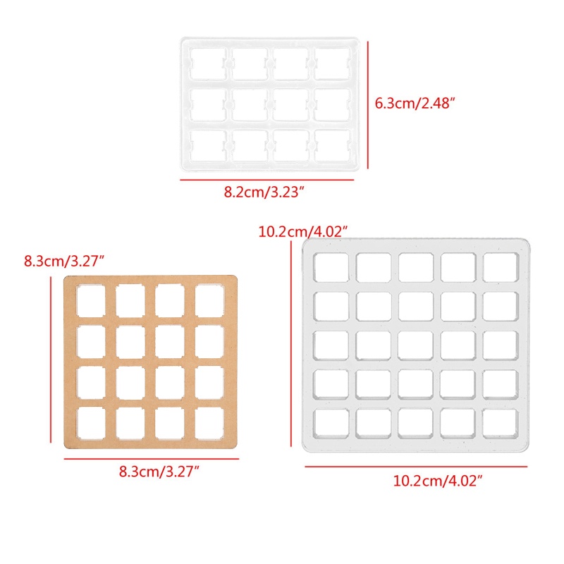 Đế Trưng Bày Công Tắc Bàn Phím 12 / 16 / 25 Switches Bằng Acrylic Tương Thích Với Cherry MX Switches