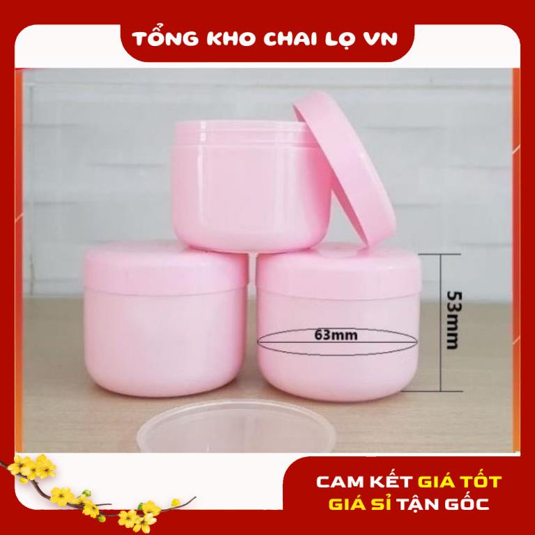 Hủ Đựng Kem ❤ SIÊU RẺ ❤ Hũ chiết kem Hồng Thái 100g đựng mỹ phẩm , phụ kiện du lịch