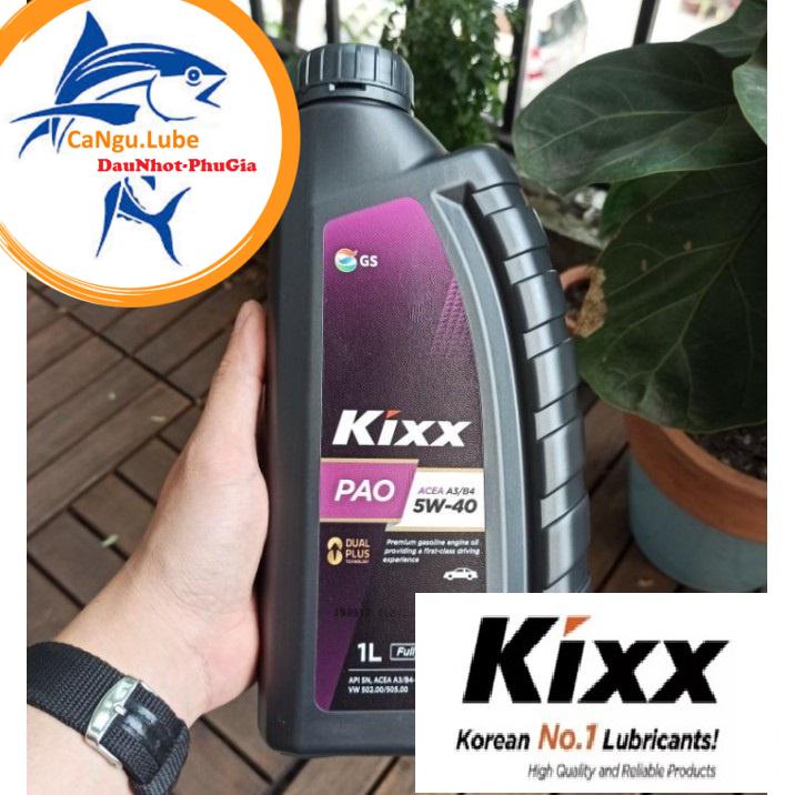 [Chính hãng] Dầu nhớt Kixx PAO 5W40 dùng cho ô tô và xe tay ga chai 1L, nhớt kixx 5W40 cho xe tay ga chai 1L