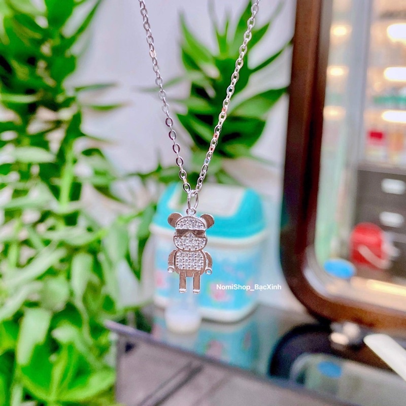 Dây chuyển mặt Gấu bearbrick hot nhà Nomi, Bạc đẹp xinh xắn  Mainomi Shop Bạc Xinh